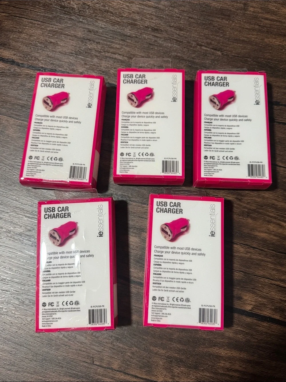 Pink USB Car Charger Bundle